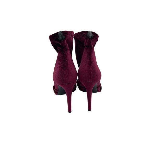 Giuseppe Zanotti Soft Velvet Bow Sock Ankle Boots Size 37 US 7 - Picture 8 of 11